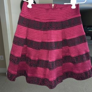 Maroon and Black Skirt